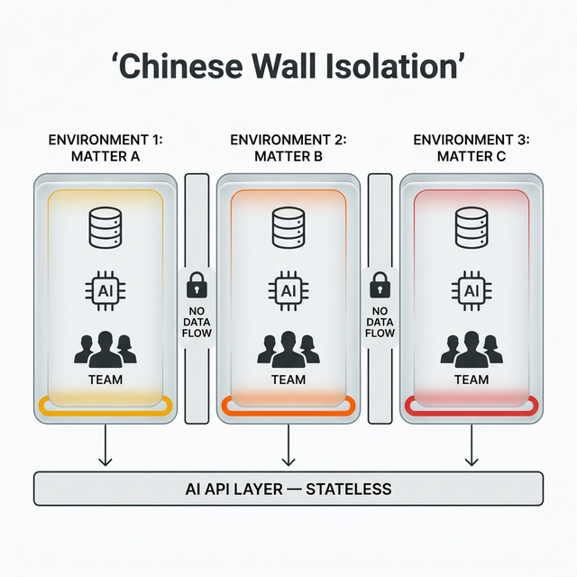 Chinese Wall data segregation diagram
